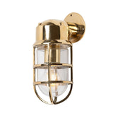 Kemp IP66 Rated Polished Brass Wall Light - The Outdoor & Bathroom Collection - SE Home