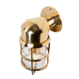 Kemp IP66 Rated Polished Brass Wall Light - The Outdoor & Bathroom Collection - SE Home