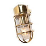 Industrial & Nautical Wall Lights Kemp IP66 Rated Polished Brass Wall Light - The Outdoor & Bathroom Collection