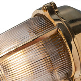 Hopkin Polished Brass IP66 Prismatic Glass Light - The Outdoor & Bathroom Collection - SE Home