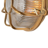 Carlisle Lacquered Brass IP66 Web Prismatic Glass Wall Light - The Outdoor & Bathroom Collection - SE Home
