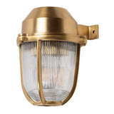 Industrial & Nautical Wall Lights Hopkin Lacquered Brass IP66 Prismatic Glass Light - The Outdoor & Bathroom Collection