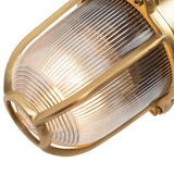 Hopkin Lacquered Brass IP66 Prismatic Glass Light - The Outdoor & Bathroom Collection - SE Home