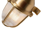 Industrial & Nautical Wall Lights Hopkin Lacquered Brass IP66 Prismatic Glass Light - The Outdoor & Bathroom Collection