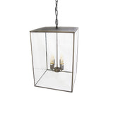 Langdon Lantern Pendant Light Medium Blackened Brass - SE Home