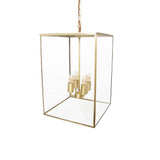 Langdon Lantern Pendant Light Medium Brass - SE Home