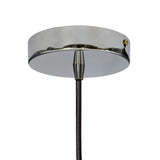 Slate Grey Small Trinity Metal Painted Pendant Light - Nickel Lamp Holder & Ceiling Rose - SE Home