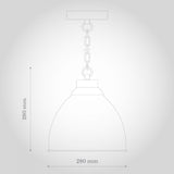 Oxford Vintage Pendant Light Pale Grey - SE Home