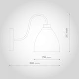 Oxford Vintage Wall Light Satin White - SE Home