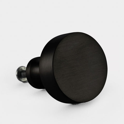 Round Brass Cupboard Door Knob Handle - Black - SE Home