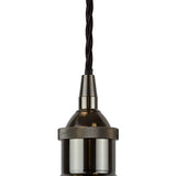 Duck Egg Blue Small Trinity Metal Painted Pendant Light - Black Nickel Lamp Holder & Ceiling Rose - SE Home