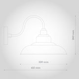 Portland Reclaimed Style Wall Light Squid Ink Navy Blue - SE Home