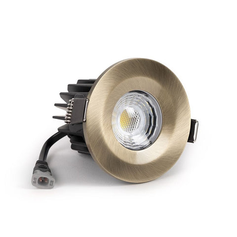 LED Downlights Antique Brass CCT Fire Rated LED Dimmable 10W IP65 Downlight