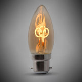 LED Vintage Bulbs 2w B15 Vintage Edison Candle LED Light Bulb 1800K T-Spiral Filament Dimmable