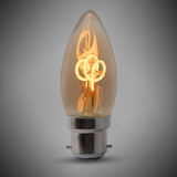 2w B22 Vintage Edison Candle LED Light Bulb 1800K T-Spiral Filament Dimmable - SE Home