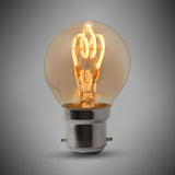 LED Vintage Bulbs 2w B22 Vintage Edison Golf Ball LED Light Bulb 1800K T-Spiral Filament Dimmable