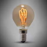 LED Vintage Bulbs 2w E14 SES Vintage Edison Golf Ball LED Light Bulb 1800K T-Spiral Filament High CRI Dimmable