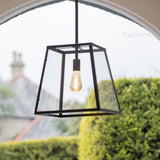 Geo Trapeze Metal and Glass Lantern Pendant Light - SE Home