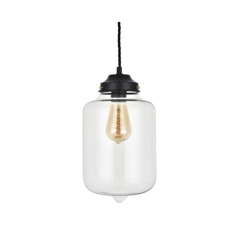 Goslett Clear Blown Glass Jar Pendant Light - SE Home
