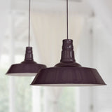 Hand Painted Iron Pendant Lights Large Argyll Industrial Pendant Light Mulberry Red Burgundy