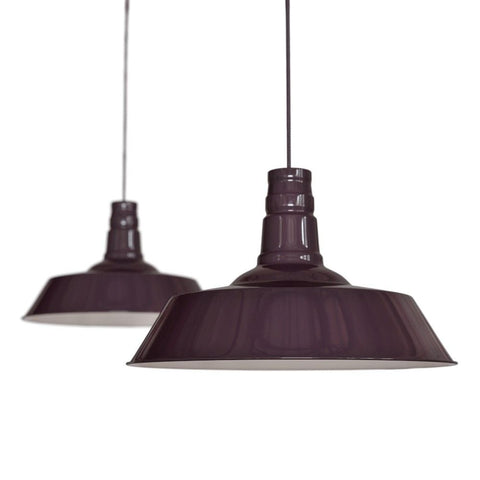Hand Painted Iron Pendant Lights Large Argyll Industrial Pendant Light Mulberry Red Burgundy
