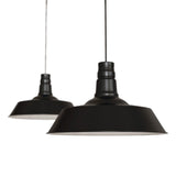 Large Argyll Industrial Pendant Light Matt Black - SE Home