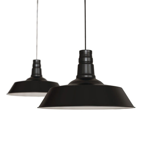 Hand Painted Iron Pendant Lights Large Argyll Industrial Pendant Light Matt Black