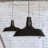 Large Argyll Industrial Pendant Light Matt Black - SE Home