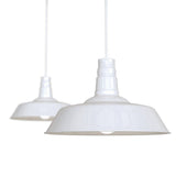 Pure White Industrial Breakfast Bar Pendant Light - Argyll - SE Home