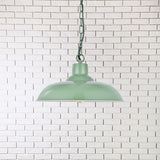 Portland Reclaimed Style Industrial Pendant Light Chalk Mint Green - SE Home