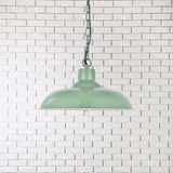 Hand Painted Iron Pendant Lights Portland Reclaimed Style Industrial Pendant Light Chalk Mint Green