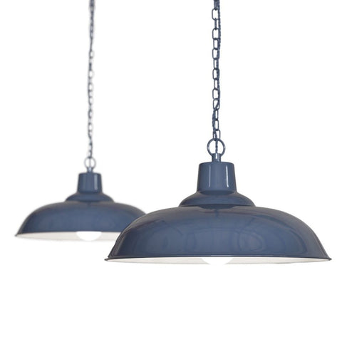 Portland Reclaimed Style Industrial Pendant Light Leaden Grey Slate - SE Home