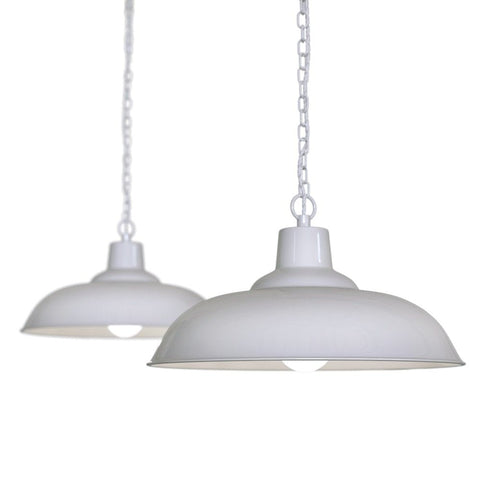 Hand Painted Iron Pendant Lights Portland Reclaimed Style Industrial Pendant Light Pale Grey