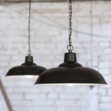 Portland Reclaimed Style Industrial Pendant Light Matt Black - SE Home