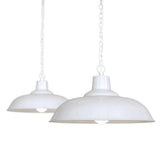 Hand Painted Iron Pendant Lights Portland Reclaimed Style Industrial Pendant Light Pure White