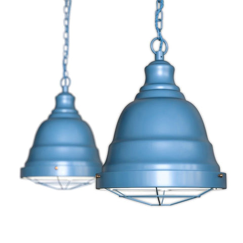 Hand Painted Iron Pendant Lights Ganton Vintage Cage Pendant Light Aston Blue