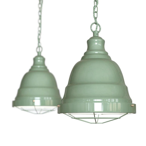 Hand Painted Iron Pendant Lights Ganton Vintage Cage Pendant Light Chalk Mint Green