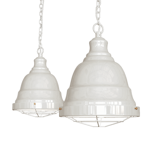 Hand Painted Iron Pendant Lights Ganton Vintage Cage Pendant Light Clay White Cream