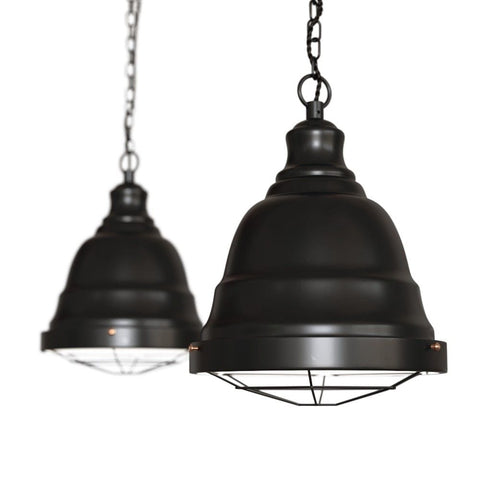 Ganton Vintage Cage Pendant Light Matt Black - SE Home