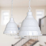Ganton Vintage Cage Pendant Light Pure White - SE Home