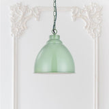 Hand Painted Iron Pendant Lights Oxford Vintage Pendant Light Chalk Mint Green