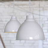 Hand Painted Iron Pendant Lights Oxford Vintage Pendant Light Pale Grey