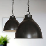 Hand Painted Iron Pendant Lights Oxford Vintage Pendant Light Matt Black