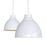 Hand Painted Iron Pendant Lights Oxford Vintage Pendant Light Pure White