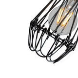 Denman Industrial Vintage Brass Caged Teardrop Pendant Light - SE Home