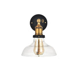 Romilly Clear Glass Step Edison Wall Light - SE Home