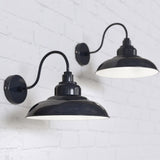 Portland Reclaimed Style Wall Light Squid Ink Navy Blue - SE Home