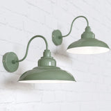 Hand Painted Iron Wall Lights Portland Reclaimed Style Wall Light Chalk Mint Green