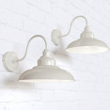 Hand Painted Iron Wall Lights Portland Reclaimed Style Wall Light Clay White Cream