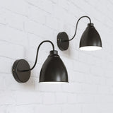 Hand Painted Iron Wall Lights Oxford Vintage Wall Light Matt Black